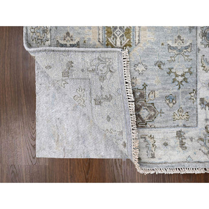 Heriz Wool Hand Knotted Rug Grey Ivory 2.7X27.9 -O084981