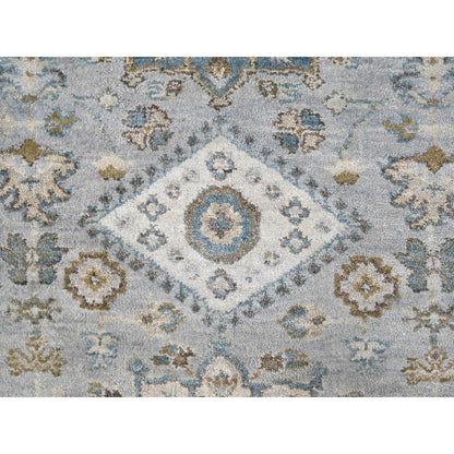 Heriz Wool Hand Knotted Rug Grey Ivory 2.7X27.9 -O084981