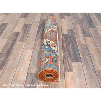 Heriz Wool Hand Knotted Rug Red Red 2.10X4.10 -O085002