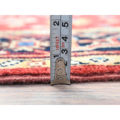 Heriz Wool Hand Knotted Rug Red Midnight Blue 3.10X6.0 -O085008