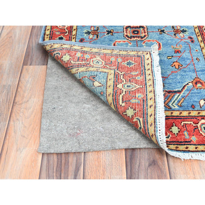 Heriz Wool Hand Knotted Rug Blue Red 2.1X2.10 -O085011