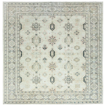 Kazak Wool Hand Knotted Rug Grey Grey 9.5X9.8 -O085028