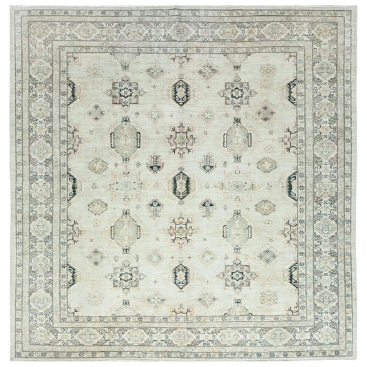 Kazak Wool Hand Knotted Rug Grey Grey 9.5X9.8 -O085028