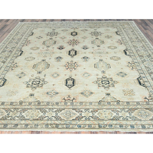 Kazak Wool Hand Knotted Rug Grey Grey 9.5X9.8 -O085028