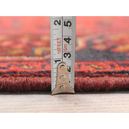 Tribal & Geometric Wool Hand Knotted Rug Red Red 2.8X15.5 -O085135