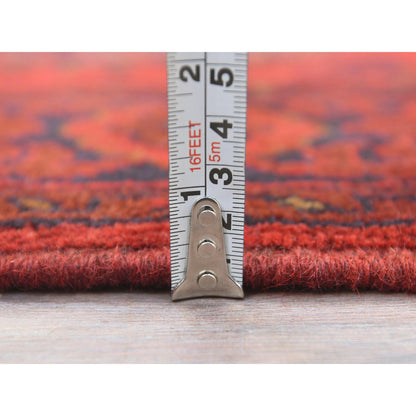 Tribal & Geometric Wool Hand Knotted Rug Red Red 2.8X15.5 -O085139