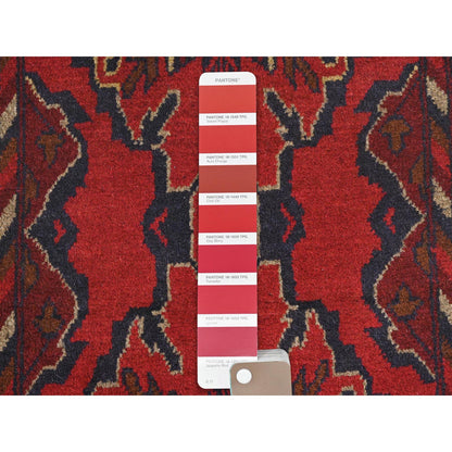 Tribal & Geometric Wool Hand Knotted Rug Red Red 1.9X3.3 -O085146