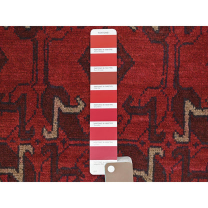 Tribal & Geometric Wool Hand Knotted Rug Red Red 1.9X3.5 -O085149