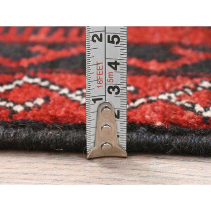 Tribal & Geometric Wool Hand Knotted Rug Red Red 1.9X3.4 -O085169
