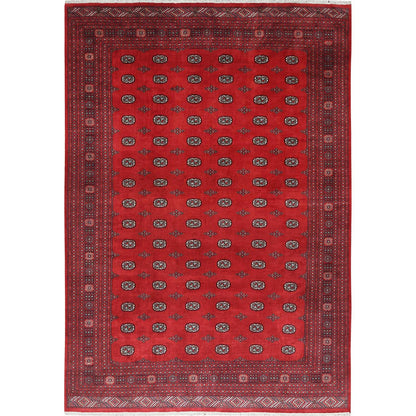 Tribal & Geometric Wool Hand Knotted Rug Red Red 10.1X14.7 -O085202