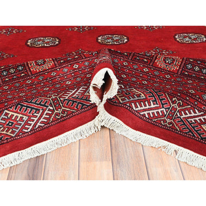 Tribal & Geometric Wool Hand Knotted Rug Red Red 10.1X14.7 -O085202