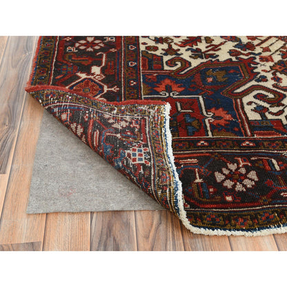 Heriz Wool Hand Knotted Rug Red Midnight Blue 8.3X11.0 -O085279