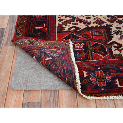 Heriz Wool Hand Knotted Rug Red Blue 8.6X10.4 -O085311