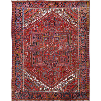 Heriz Wool Hand Knotted Rug Red Red 10.0X12.8 -O085347