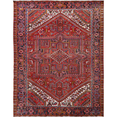 Heriz Wool Hand Knotted Rug Red Red 10.0X12.8 -O085347