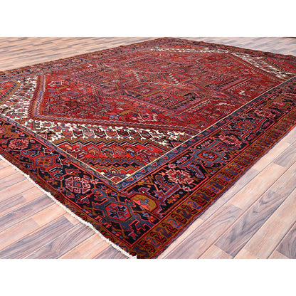 Heriz Wool Hand Knotted Rug Red Red 10.0X12.8 -O085347