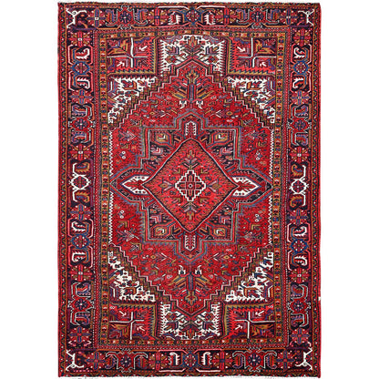 Heriz Wool Hand Knotted Rug Red Red 7.8X11.0 -O085356