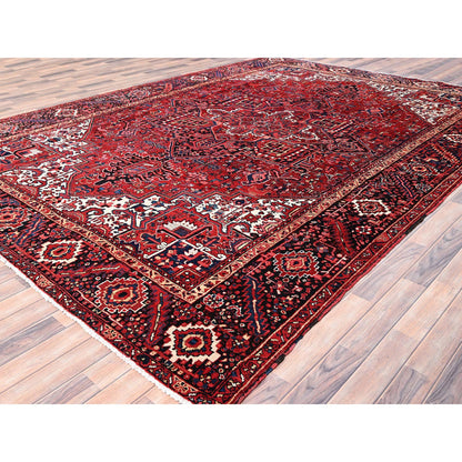 Heriz Wool Hand Knotted Rug Red Blue 9.6X13.6 -O085370