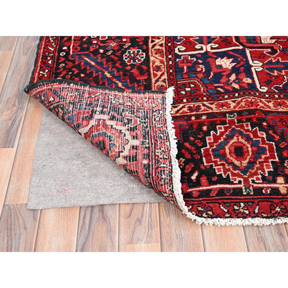 Heriz Wool Hand Knotted Rug Red Blue 9.6X13.6 -O085370