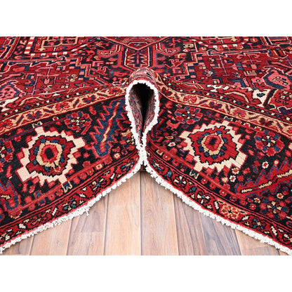 Heriz Wool Hand Knotted Rug Red Blue 9.6X13.6 -O085370