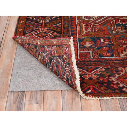 Heriz Wool Hand Knotted Rug Red Chocolate Brown 10.0X12.5 -O085384
