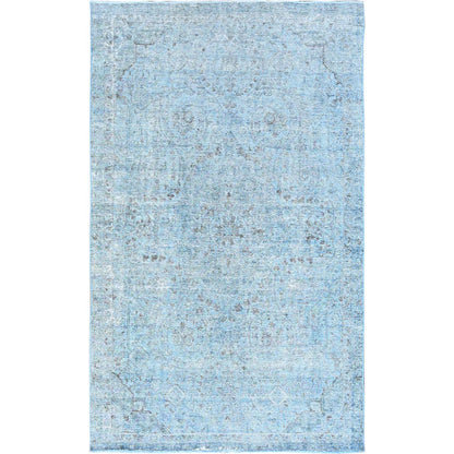 Overdyed & Vintage Wool Hand Woven Rug Blue Blue 5.7X9.2 -O085400