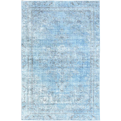 Overdyed & Vintage Wool Hand Knotted Rug Blue Blue 5.5X8.10 -O085405