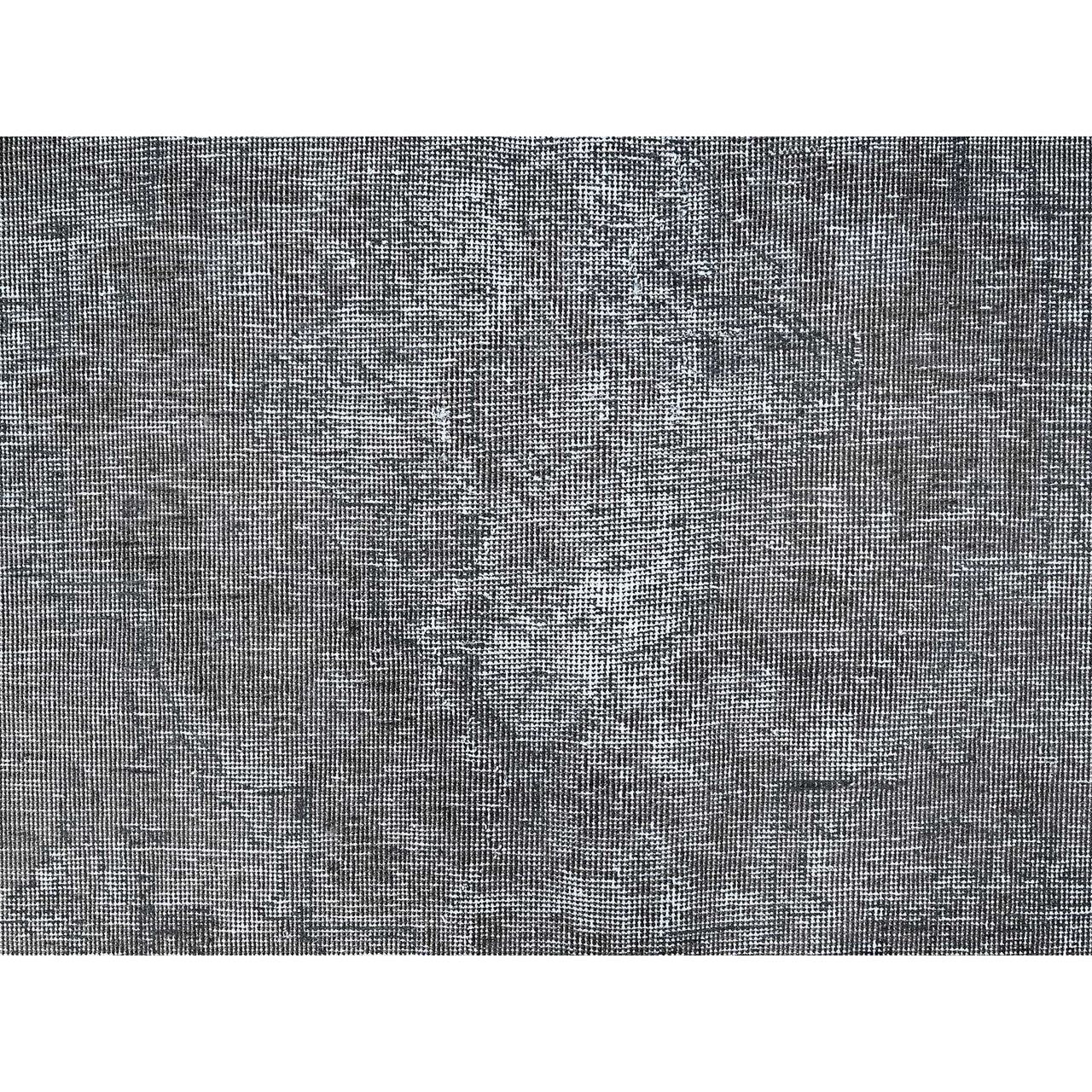 Gray 9'4" x 12'10" Overdyed & Vintage Hand knotted Wool Rug - Sku: O085406
