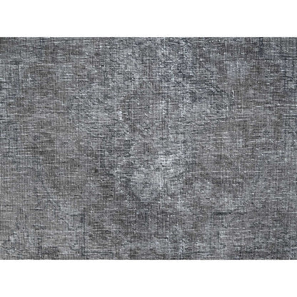 Overdyed & Vintage Wool Hand Knotted Rug Grey 9.4x12.10 -O085406