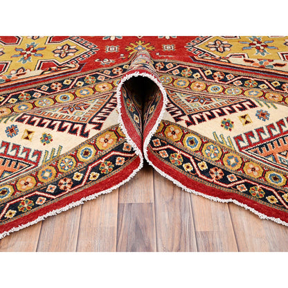 Kazak Wool Hand Knotted Rug Red Beige 10.0X14.0 -O085410