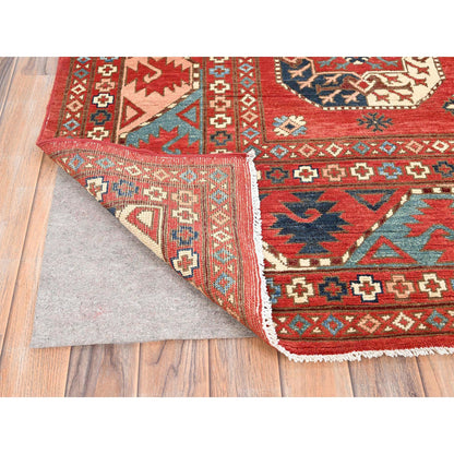 Tribal & Geometric Wool Hand Knotted Rug Red Red 8.2X9.10 -O085416