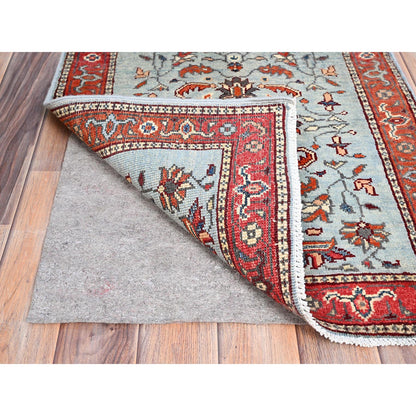 Heriz Wool Hand Knotted Rug Blue Red 2.2X2.9 -O085462