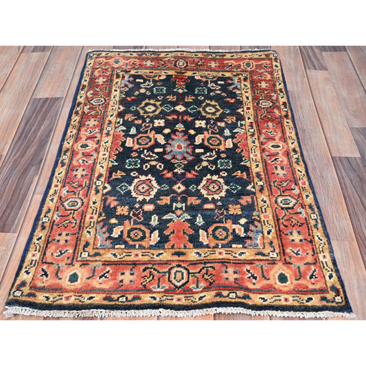 Heriz Wool Hand Knotted Rug Blue Red 2.0X2.10 -O085468