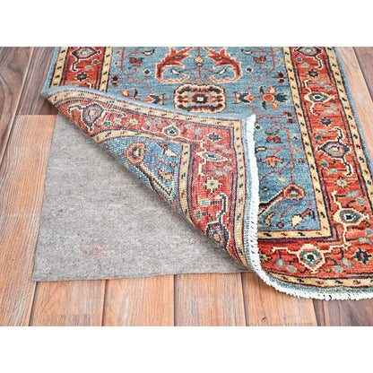 Heriz Wool Hand Knotted Rug Blue Red 2.0X2.10 -O085473