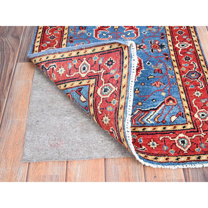 Heriz Wool Hand Knotted Rug Blue Red 2.0X2.10 -O085475