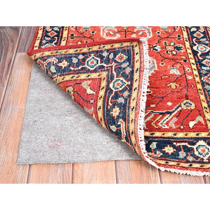 Heriz Wool Hand Knotted Rug Red Blue 2.0X3.0 -O085481