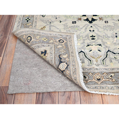 Heriz Wool Hand Knotted Rug Blue Gray 3.1X4.10 -O085509