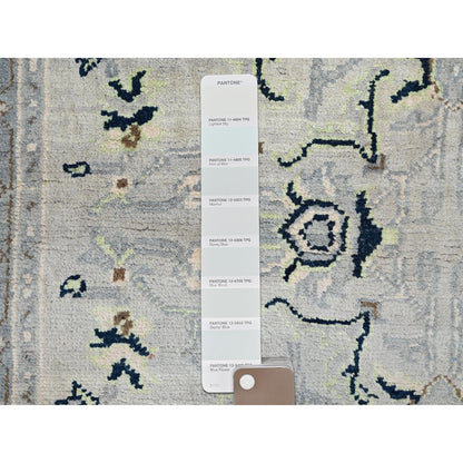 Heriz Wool Hand Knotted Rug Blue Gray 3.1X4.10 -O085509