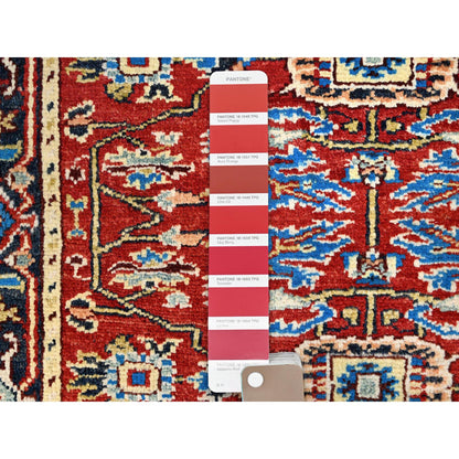Heriz Wool Hand Knotted Rug Red Blue 2.10X4.7 -O085511