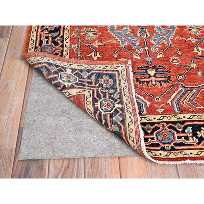 Heriz Wool Hand Knotted Rug Red Blue 3.0X5.0 -O085512