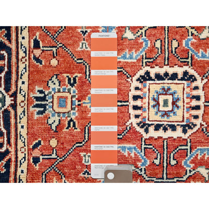 Heriz Wool Hand Knotted Rug Red Blue 3.0X5.0 -O085512