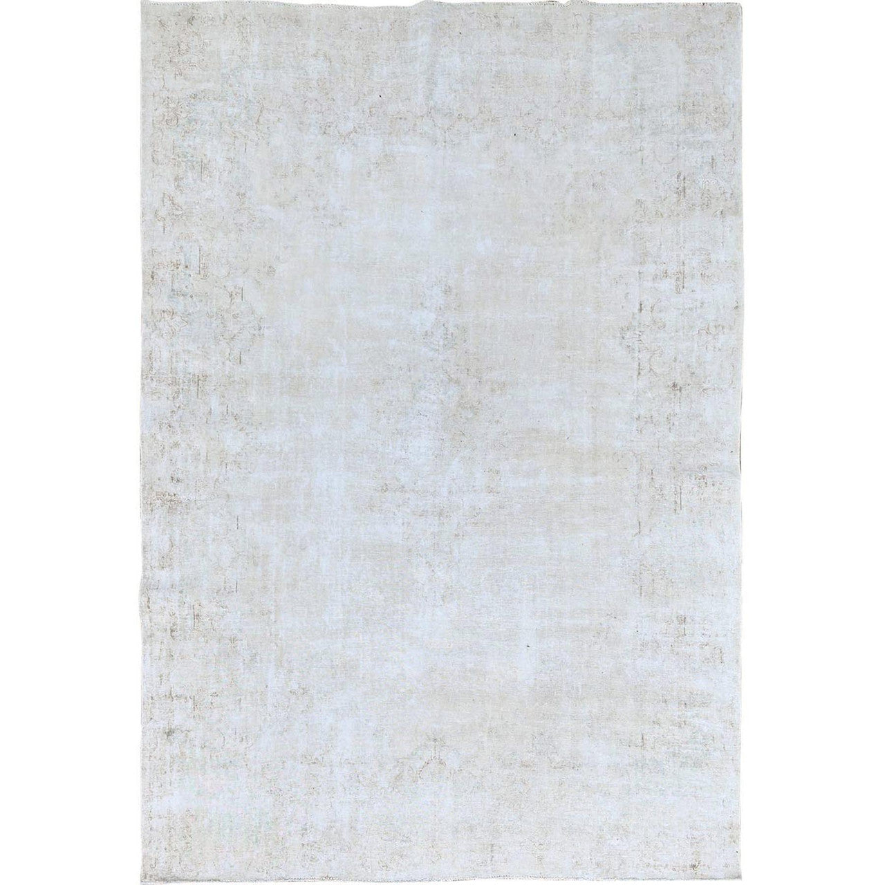 Blue 8'2" x 11'8" Overdyed & Vintage Hand knotted Wool Rug - Sku: O085523