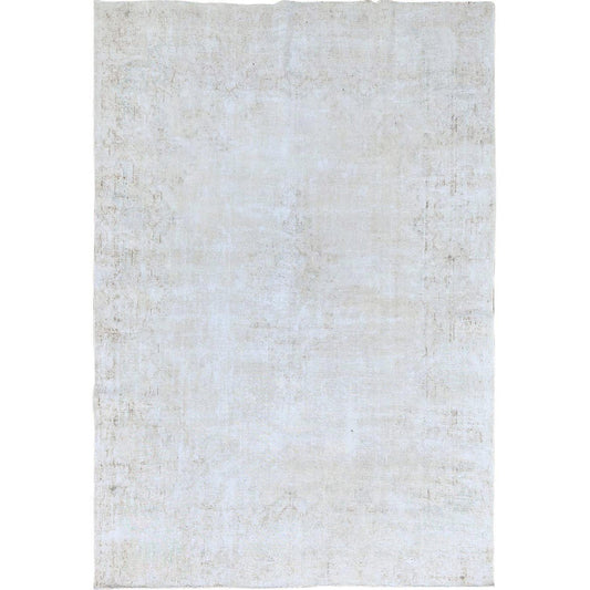 Overdyed & Vintage Wool Hand Knotted Rug Blue No Border 8.2X11.8 -O085523