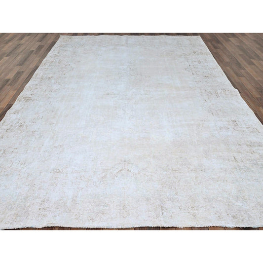 Overdyed & Vintage Wool Hand Knotted Rug Blue No Border 8.2X11.8 -O085523