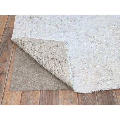 Overdyed & Vintage Wool Hand Knotted Rug Blue No Border 8.2X11.8 -O085523
