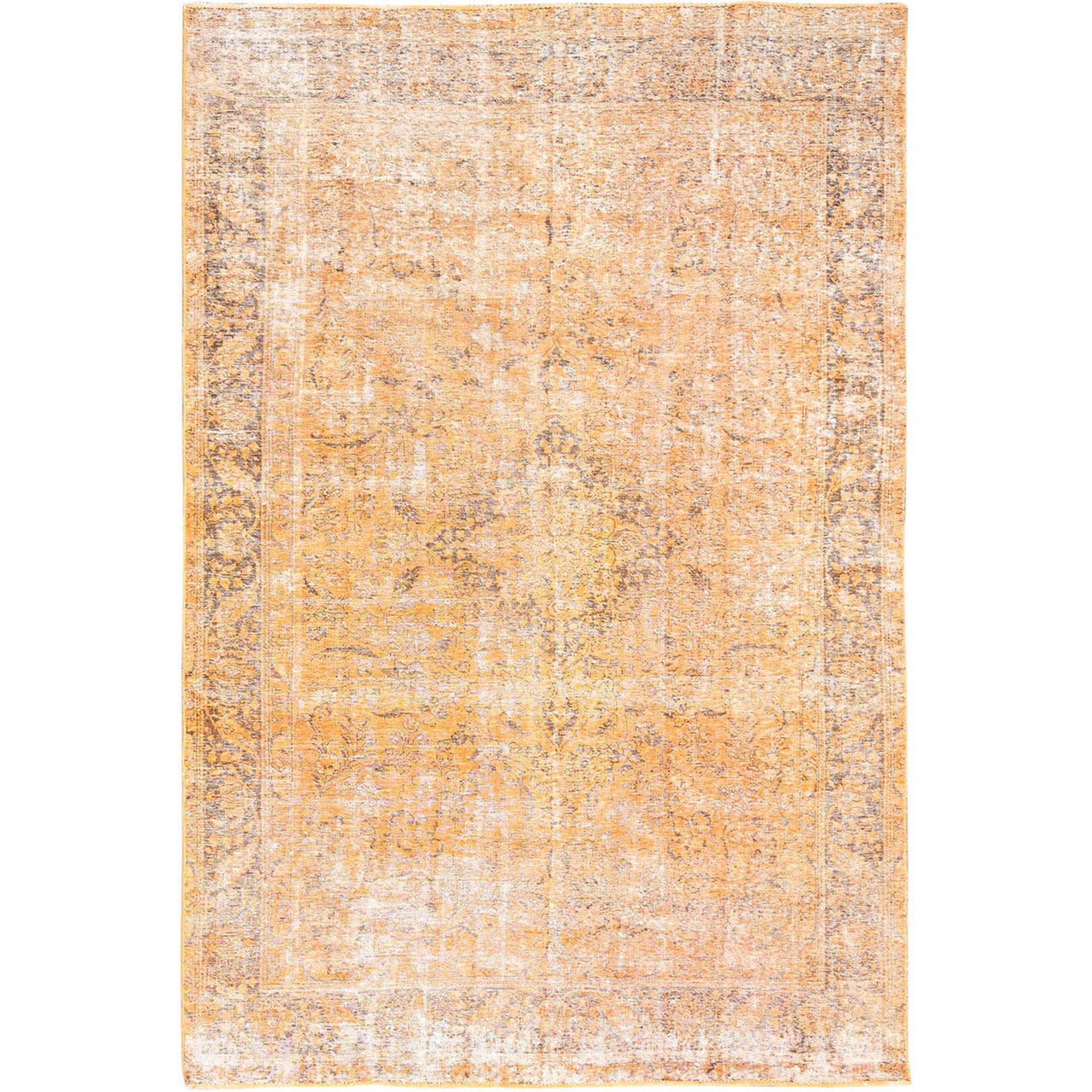 Orange 6'5" x 10'0" Overdyed & Vintage Bole Hand knotted Wool Rug - Sku: O085542