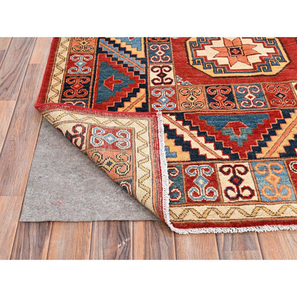 Tribal & Geometric Wool Hand Knotted Rug Red Blue 10.0X13.10 -O085590