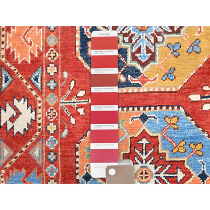 Tribal & Geometric Wool Hand Knotted Rug Red Red 2.7X18.9 -O085592