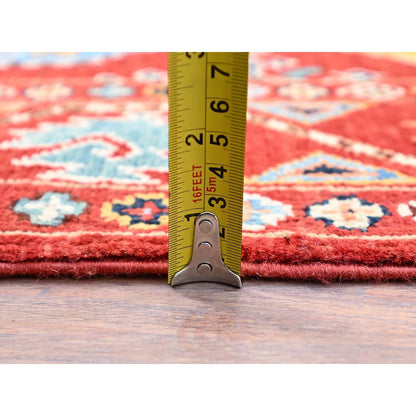 Tribal & Geometric Wool Hand Knotted Rug Red Red 2.7X18.9 -O085592