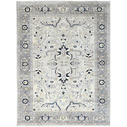 Heriz Wool Hand Knotted Rug Grey Gray 9.0X12.2 -O085603